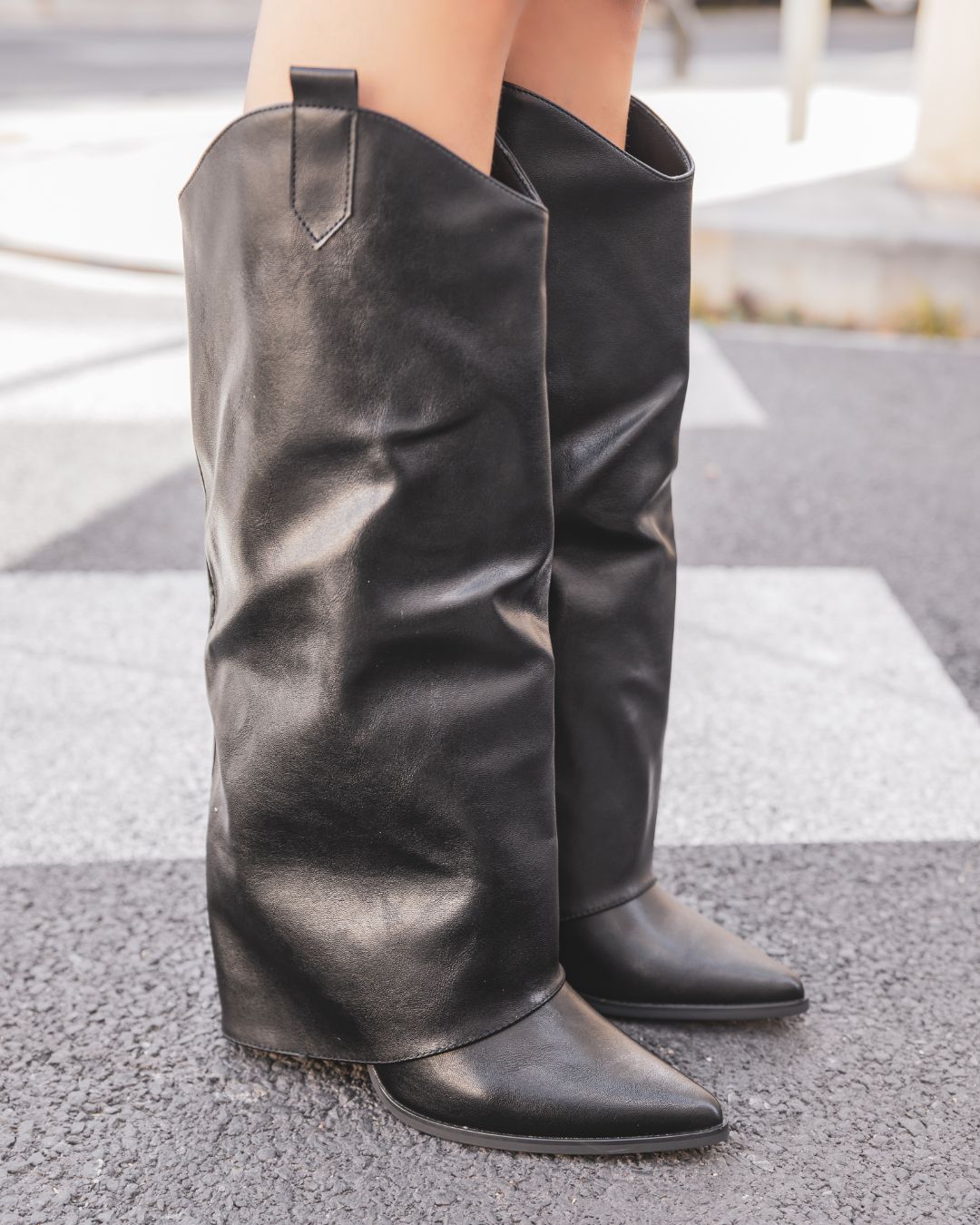 Botas negras mujer con tacón - Natalie - Casualmode.es
