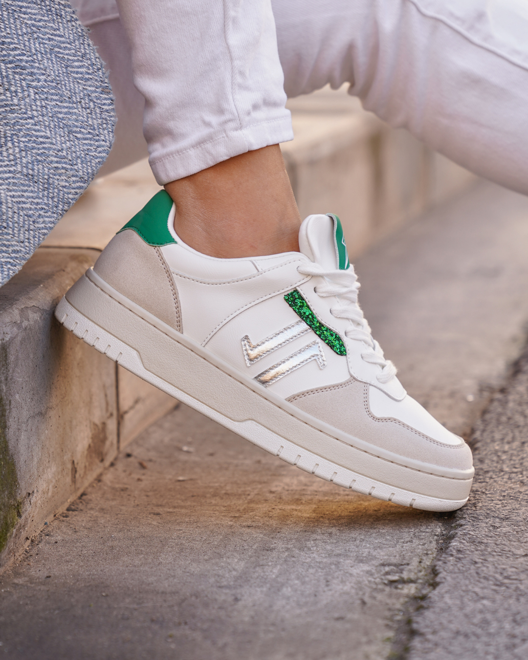 Zapatillas mujer verdes con cordones - CL90 GREEN