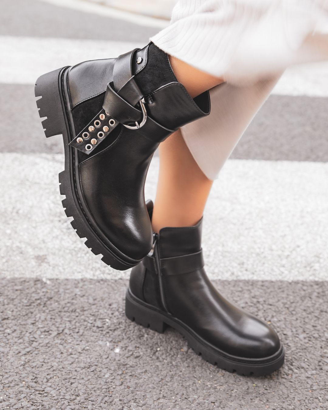 Botines negros clearance
