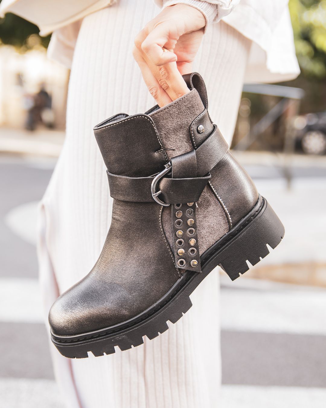Botas grises mujer outlet
